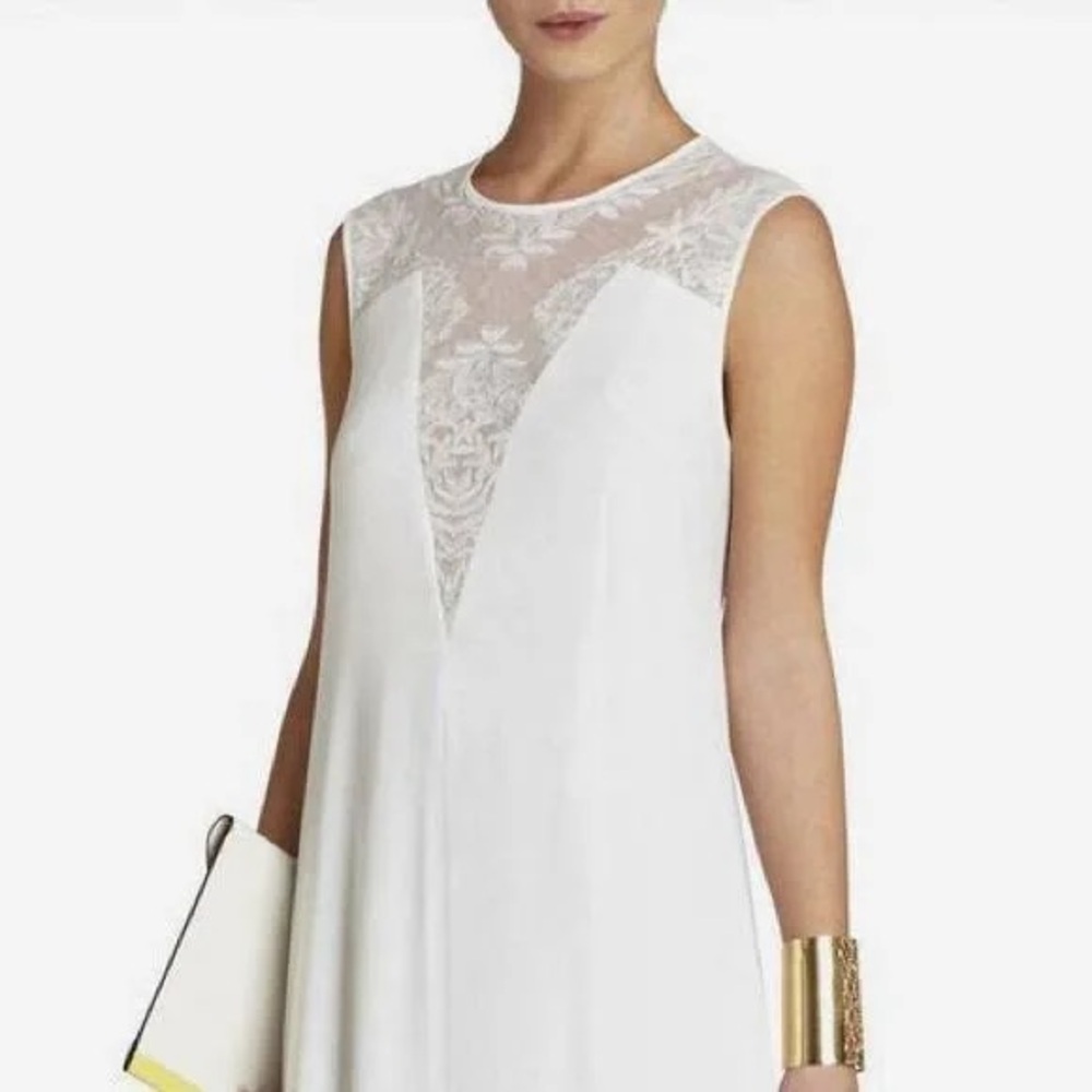 BCBG White High Low dress. STUNNING